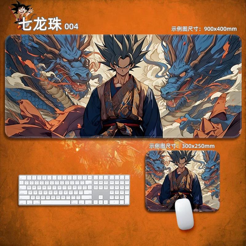 Anime Mauspads Drachenball Leder-Mauspad Nachhaltig Kleiner Junge Handgelenkstütze Tastaturunterlage Tischmatte Son Goku Animation Dekorative Tischdecke
