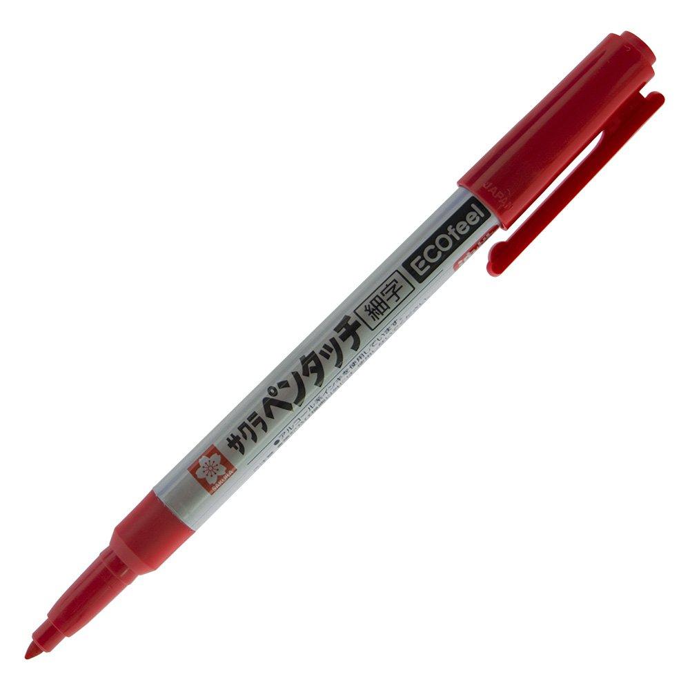 Sakura Pen Fine 10 Pens Cray-Pas Oil-Based Pen, Touch, Point, PPKE#19-10P, Red,