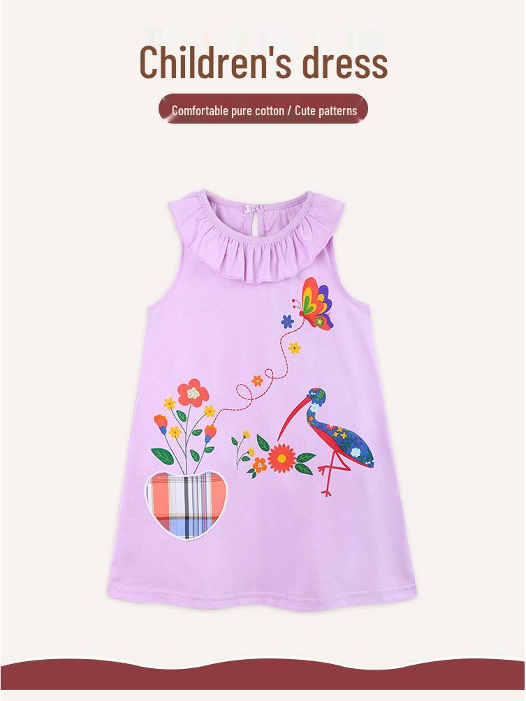 European Style Cotton Knitted Pinafore Princess Dresses for Girls