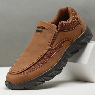 Herren Leder Freizeitschuhe Atmungsaktive Slipper Herren Sneaker 2026 Neu Männlich Bequeme Leder Flache Schuhe Sneaker Herrenschuhe