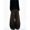 Kisko Melard Retro Deconstructed Washed Vintage Flared Cargo Pants Unisex Trendy Loose Straight Casual Pants