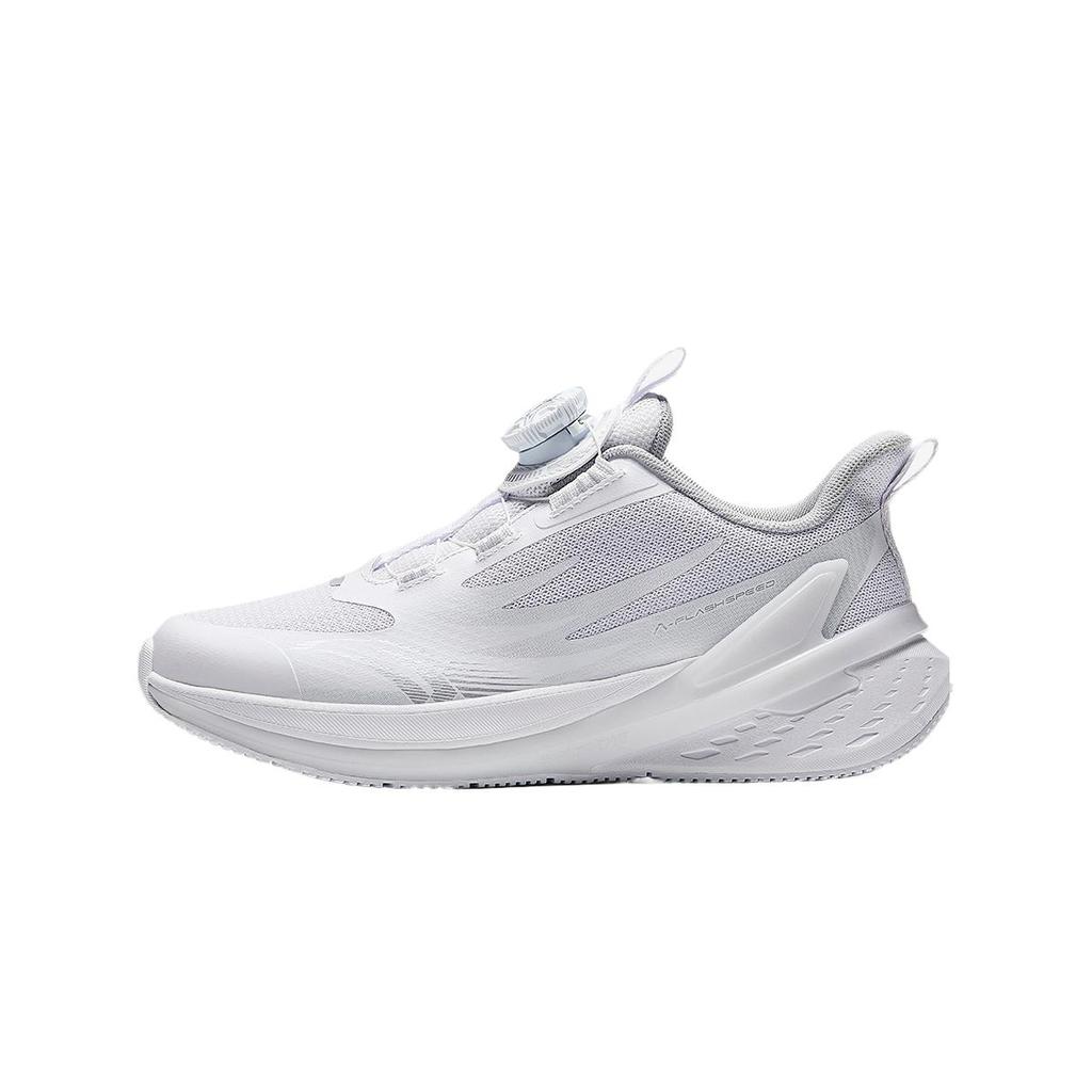 Anta Kids Bow Speed 3.0 Lightweight Comfortable Breathable Durable Low-Top Running Shoes Kids sneaker White Silver 332445501S-1