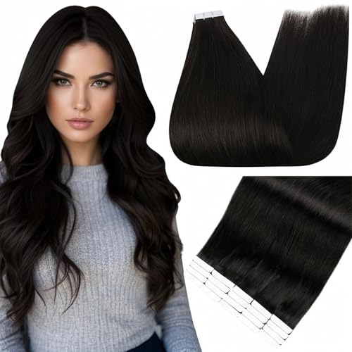 Extensiones de Cabello Cinta Doble Cara Invisible Cabello Chino Remy Rubio Dorado/Miel Liso Suave Sedoso