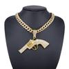 Pistola Gioiello Temu Ciondolo in Lega Strass, Personalizzato da Uomo Esagerato Rap Trendsetter Stile Hip Hop Ciondolo