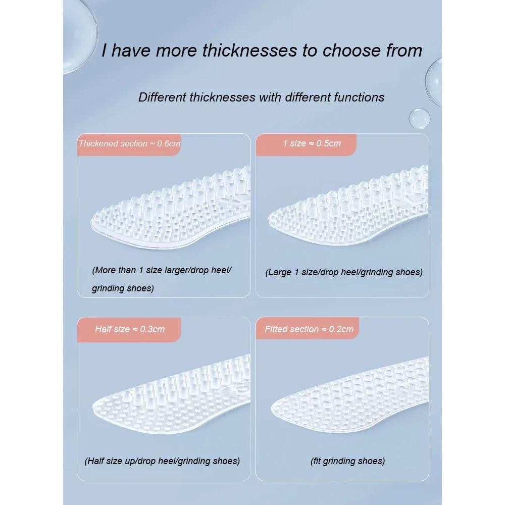 Upgraded Silicone Heel Grips Inserts Pads, Anti Slip Heel Cushion Stickers Foot Care Protector for Men Women Loose Shoes
