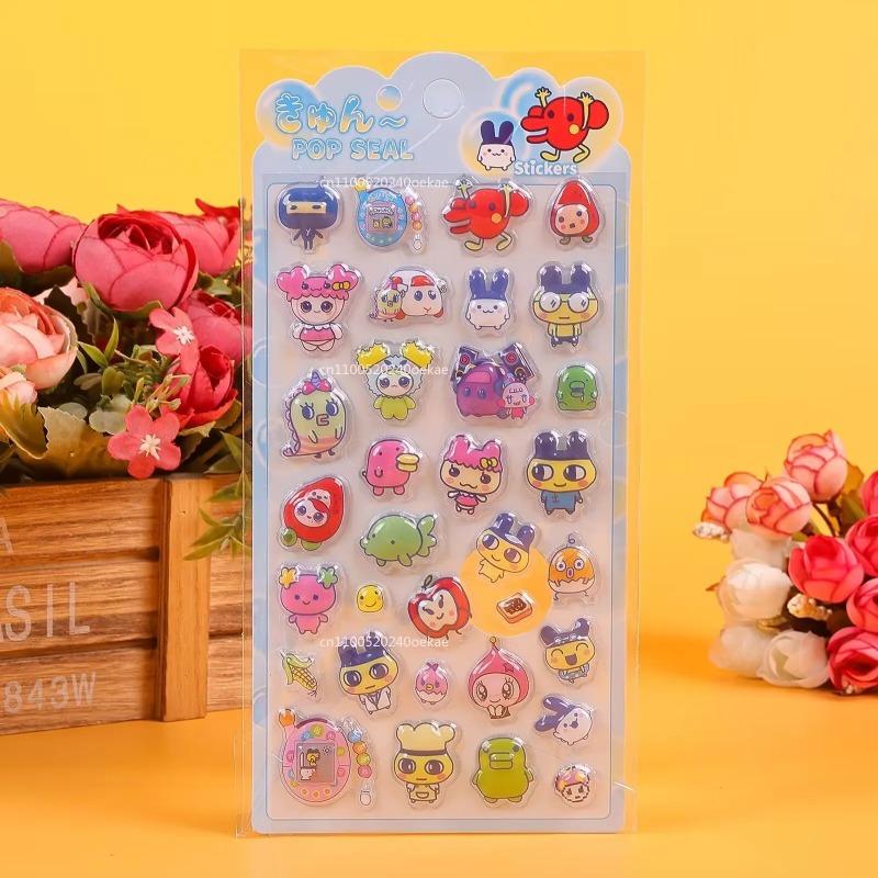 4Pcs Hot Cartoon Anime Decor Stickers - 3D Relief Hollow Waterproof Decals For Kids Laptop & Anime Fans Gift Presents