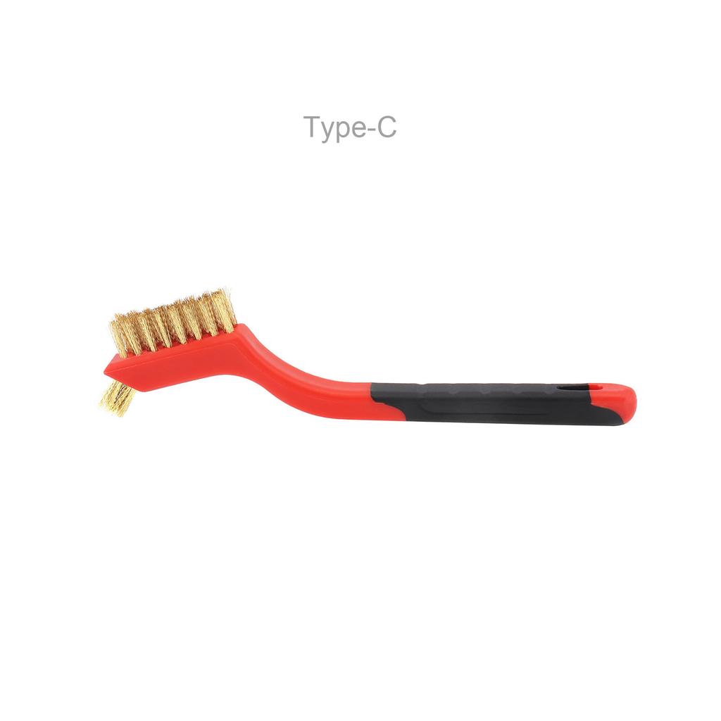1pcs Stainless Steel Brass Wire Brush Nylon Filament Small Wire Brushes for Rust Removal Cleaning Dirt Paint Scrubbing Polishing