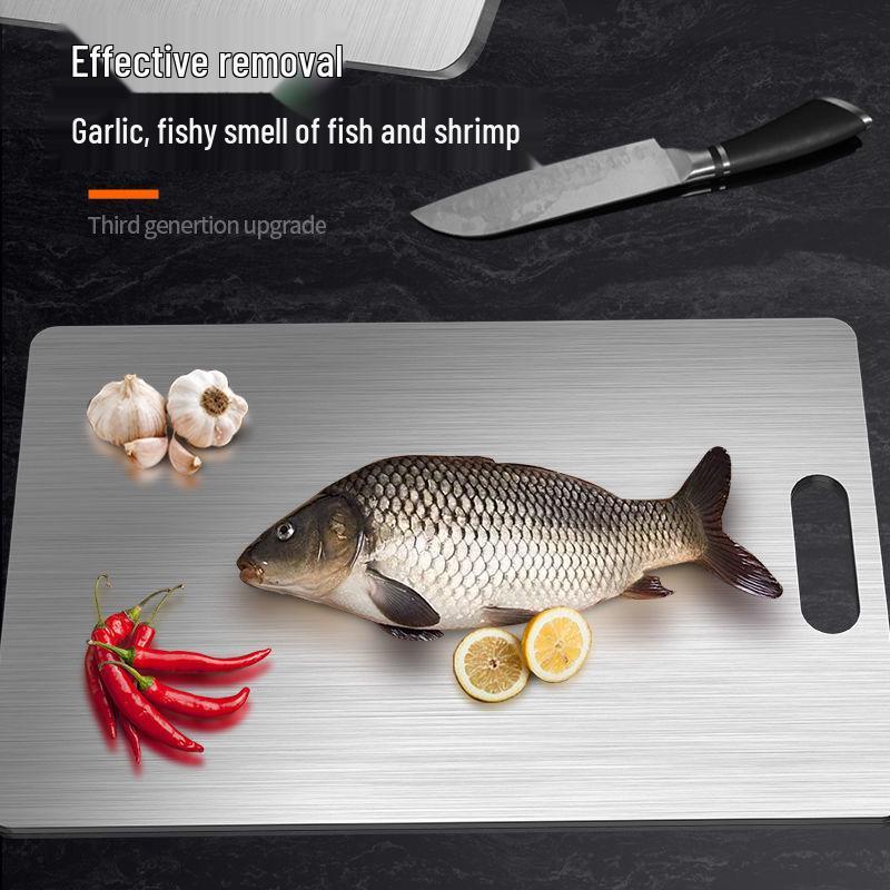 316 Stainless Steel Antibacterial Double-Sided Cutting & Kneading Board for Kitchen Countertops