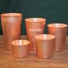 Vintage Copper Breakfast Coffee Mug,Multiple Sizes Handcrafted Hammer Texture Camping Water Mule Tea Cup,Woven Handle Tableware