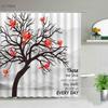 Green Tropical Rainforest Plant Shower Curtains Flower Leaf Leaves Bathroom Decor Waterproof Bath Curtain Polyester Fabric Hooks