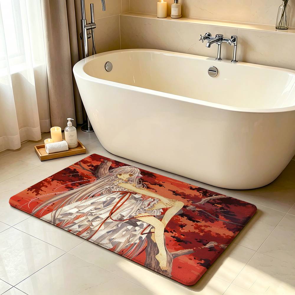 Anime C-chobits Carpet Bathroom Anti-slip Mat Door Mat Home Decoration Mat Entrance Door Mat Scratch-resistant Door Mat