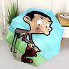 Ombrello da Viaggio a Tema Mr. Bean - 8 Stecche, Apertura e Chiusura Automatica, Design Pieghevole Portatile, Ombrello Compatto ed Elegante Adatto per Esterni