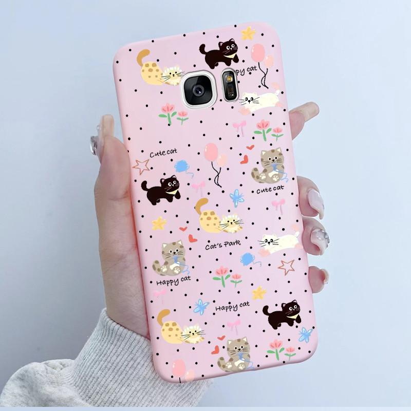 For Samsung Galaxy S7 S7Edge Case Soft TPU Silicone Cover Cute Astronaut Panda Phone Case For Samsung S7 S 7 Edge Coque Funda