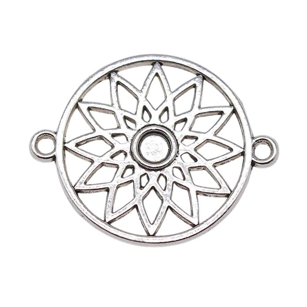 Composants de connecteur de fleur Charm de sac Cadeau pour la fabrication de bijoux