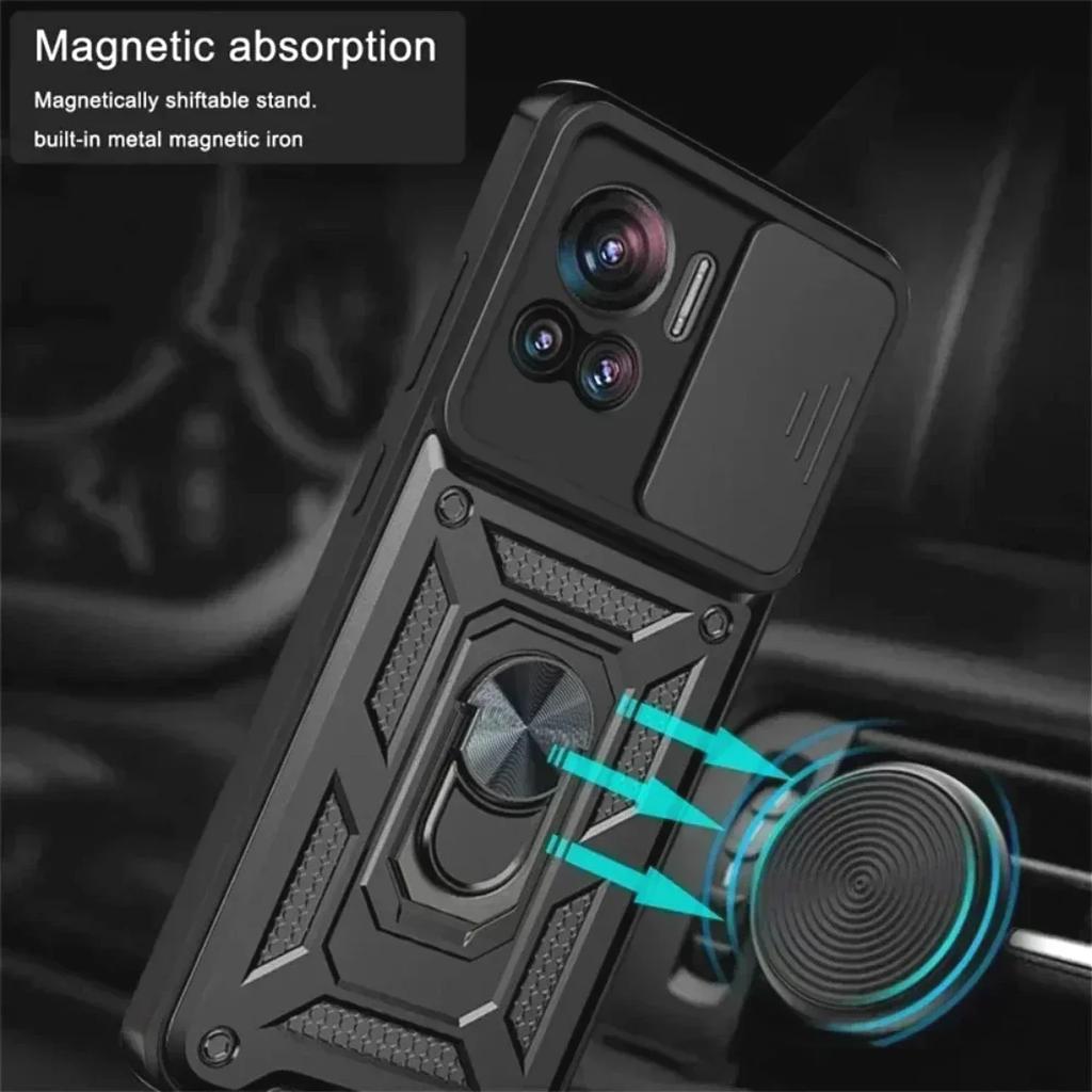 Case for Motorola Moto Edge 50 40 30 Pro Ultra Fusion Neo G85 G84 G75 G55 5G Slide Camera Lens Holder Shockproof Protect Cover