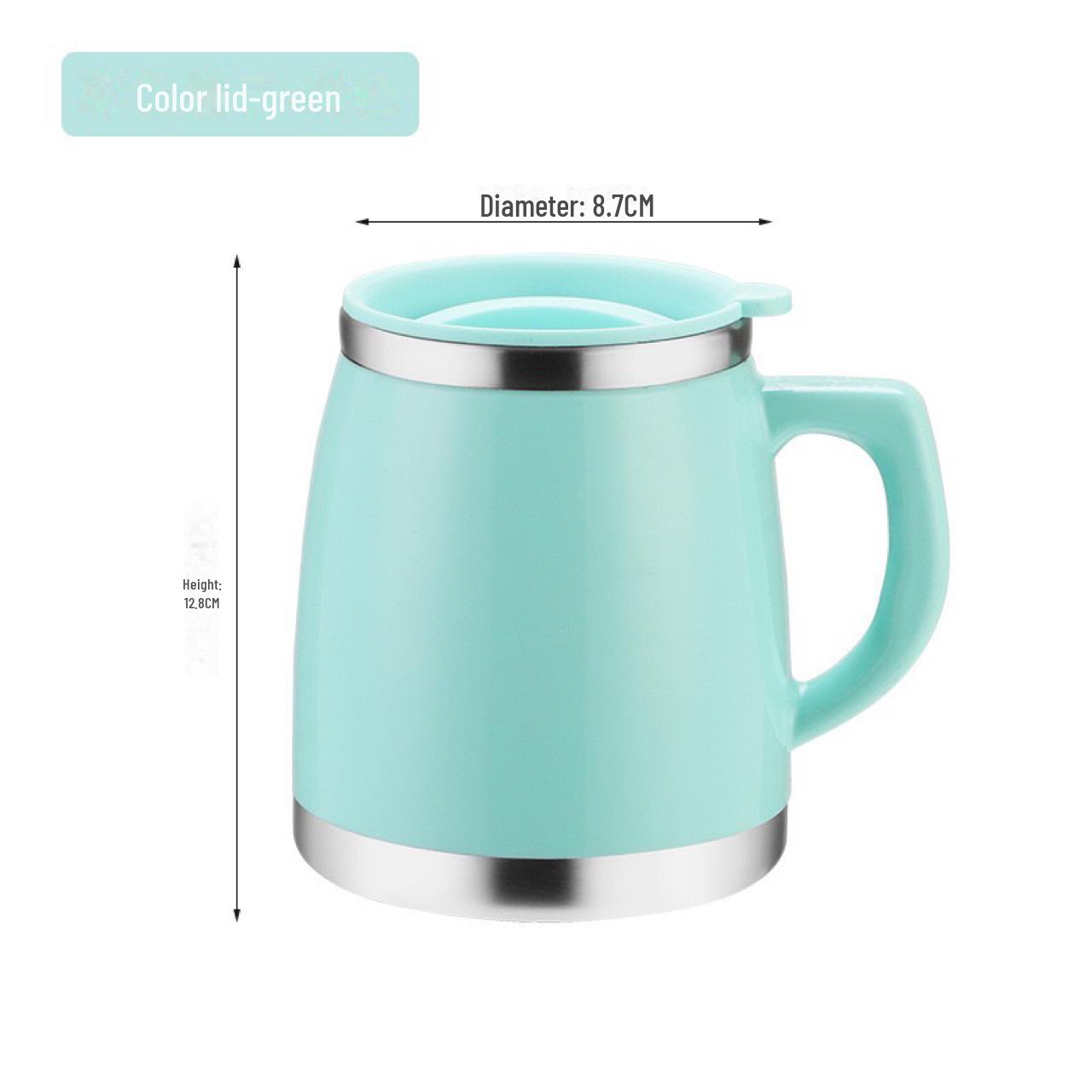 

Термокухоль з нержавіючої сталі з ручкою для чоловіків та жінок – Ідеальний для чаю, кави, офісу або води. 500ml