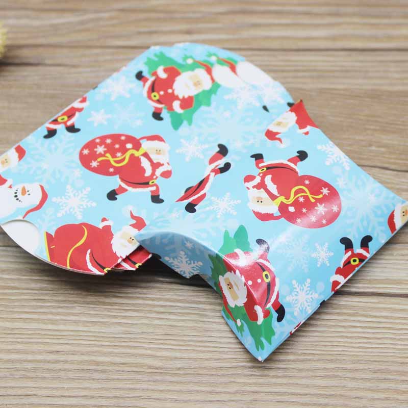 10pc9x7x2.5cm kraft Paper Box Pillow Shape Candy Box Wedding Favor Gift Boxes For Home Baby Shower Kids Birthday Party Supplies