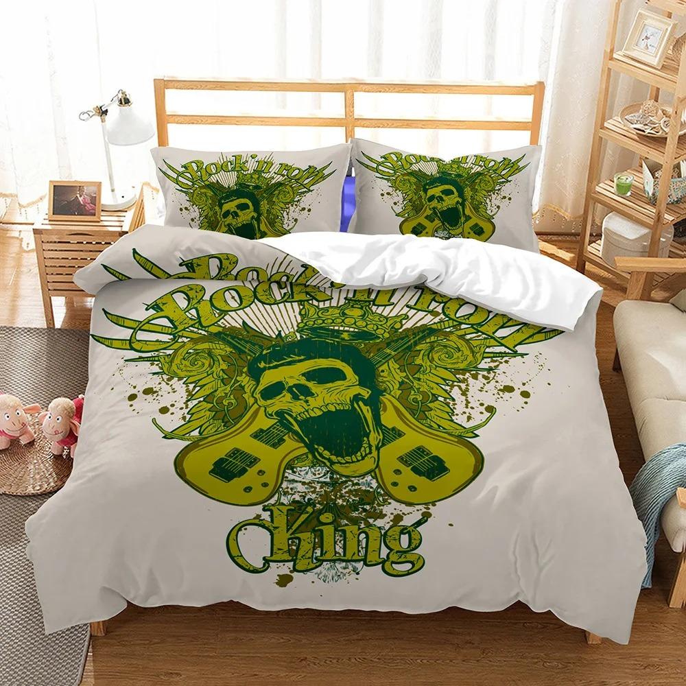 Bedclothes High-grade Bedding Set Winter Nightmare Before Christmas 3d Skull Beddings King Queen Size Beddengoed 100% Polyester
