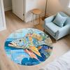 Ocean Fish,Round Area Rug,Carpet Rug for Living Room Bedroom Sofa Playroom Decor,Non-slip Floor Mat