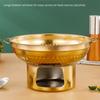 Fast Heating Stainless Steel Hot Pot Thickened Dessert Holder Double Ears Hot Pot  Food Serving