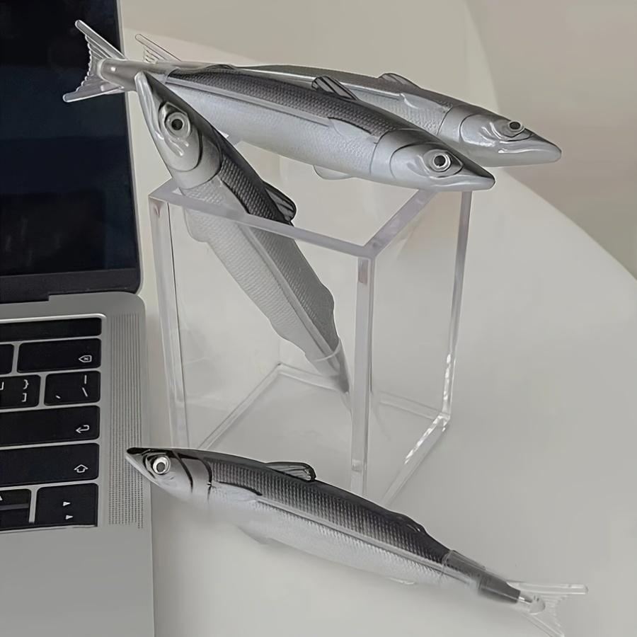 3 Stück 0,5 mm kreativer lustiger Kugelschreiber in Salzfischform Ozean-Serie Kugelschreiber Fischform Stift Geschenk Ozean Fischform Kugelschreiber