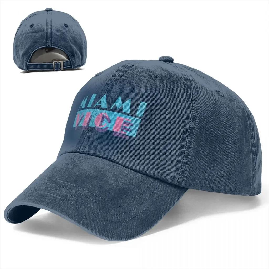 Miami Vice Vaporwave Harajuku Unisex Style Baseball Cap Distressed Denim Caps Hat Vintage Outdoor Summer Adjustable Sun Cap