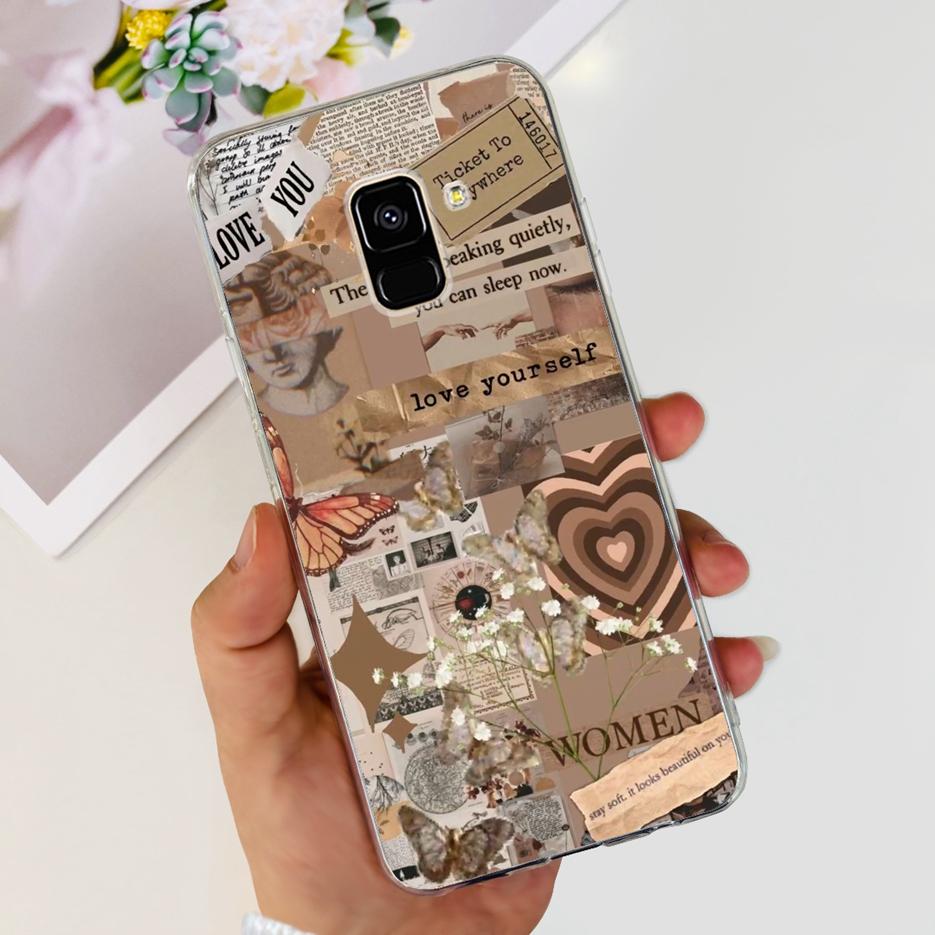 For Samsung Galaxy A8 Plus 2018 Case SM-A730F Luxury Painted Cover Soft Silicone Phone Case For Samsung A8 2018 A530F A8+ Fundas