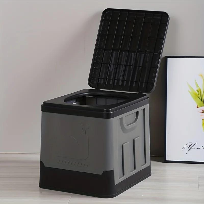 

1 шт. многофункциональный ящик для хранения на открытом воздухе складной туалет портативный аварийный туалет кемпинг путешествия автомобиль использование складной органайзер серый