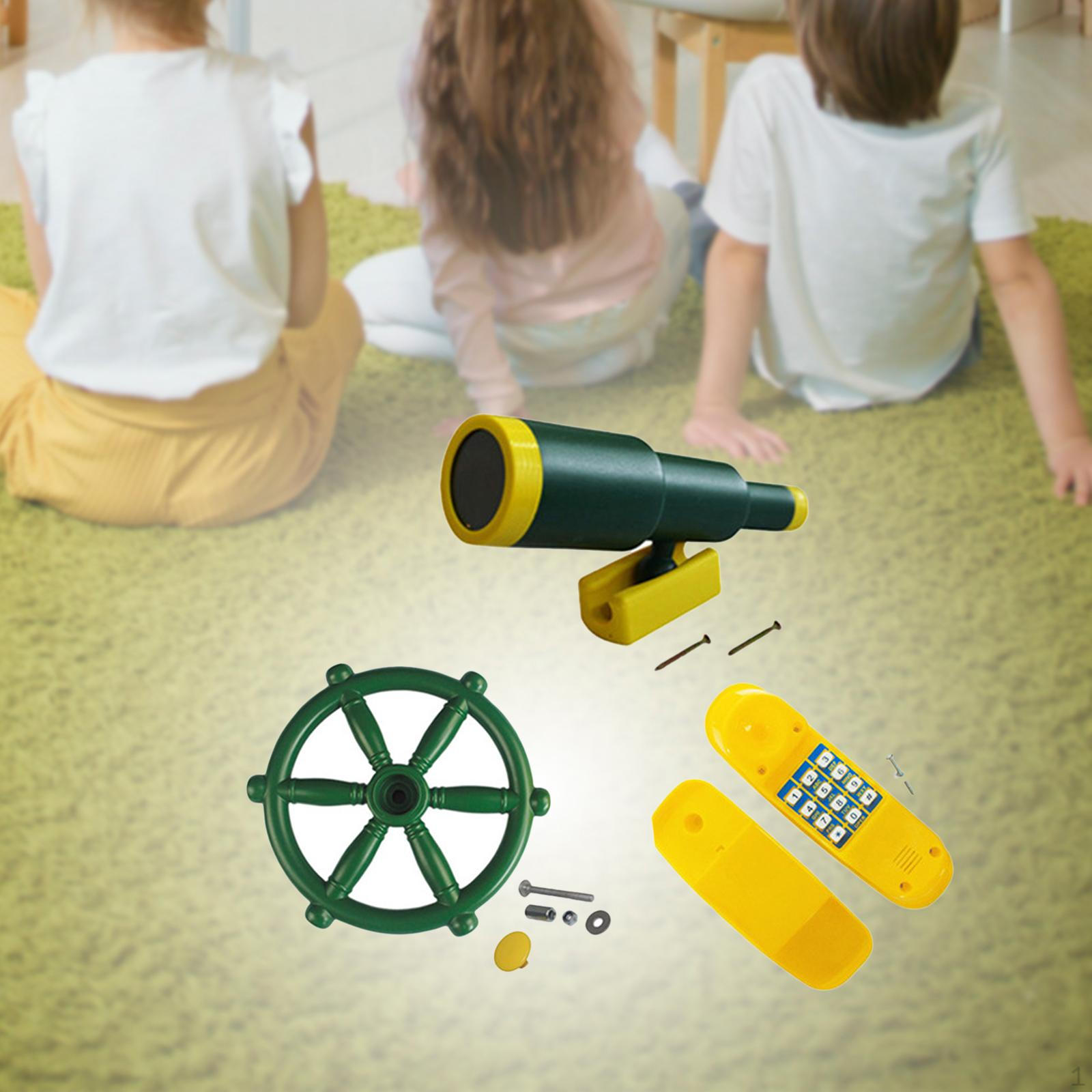 3x Kids Outdoor Playground Accessories Steering Wheel Equipment Set Swingset Attachments