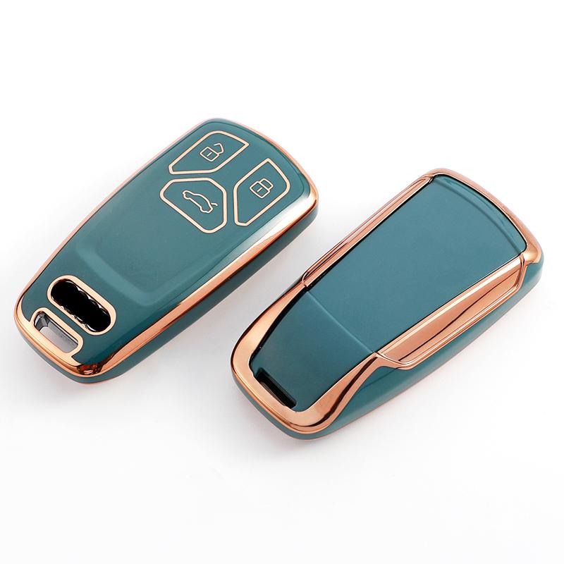 

Сумка-брелок Gold Edge Auto Shell для A4 B9 A5 A6 8S 8W Q5 Q7 4M S4 S5 S7 TT TTS TFSI RS TPU чехол для автомобильного ключа аксессуары серый