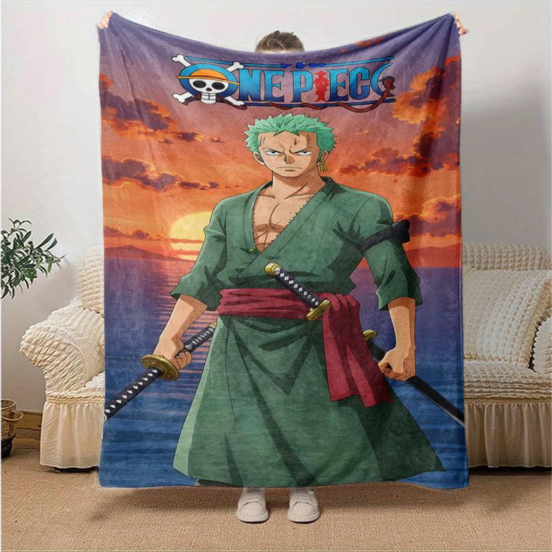 1pc One Piece Adventure Soft Throw Blanket Flannel All Season Light Weight Living Room/Bedroom Warm Blanket. M7270123