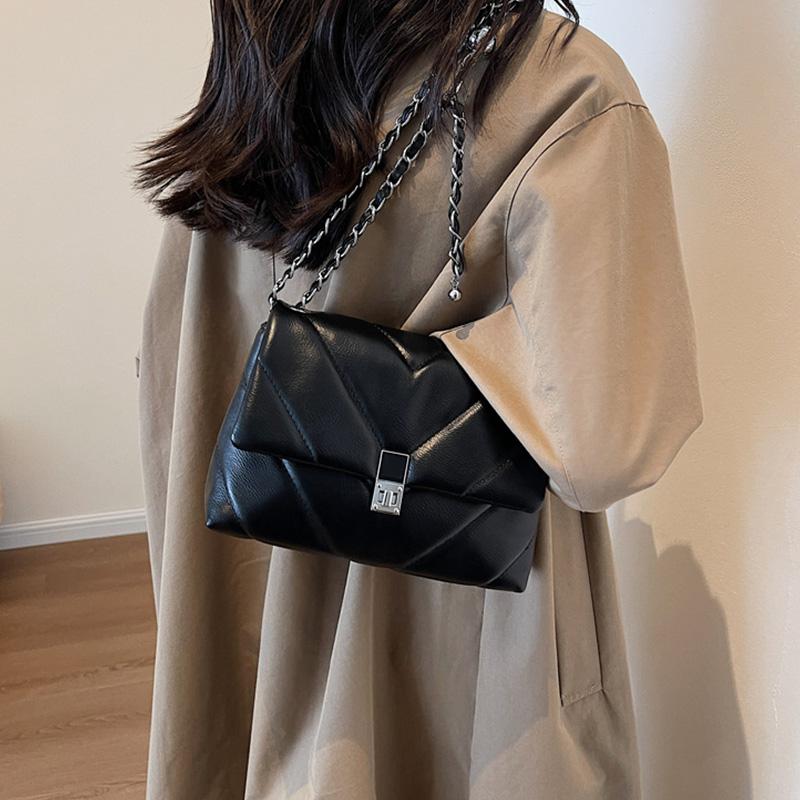 New JANE KLAIN PU Shoulder Bag Regular Women's White/Black JK-BA1606