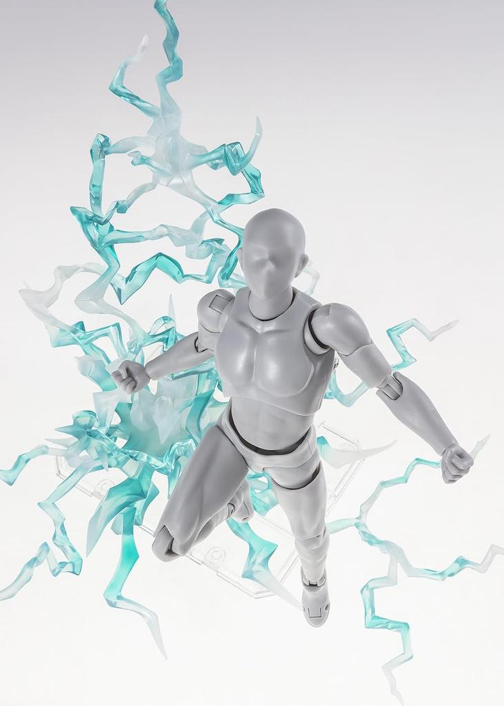 TAMASHII NATIONS Tamashii EFFECT THUNDER Green for Approximately PVC ABS Figure Effect Parts Ver. S.H.Figuarts, 240mm, &