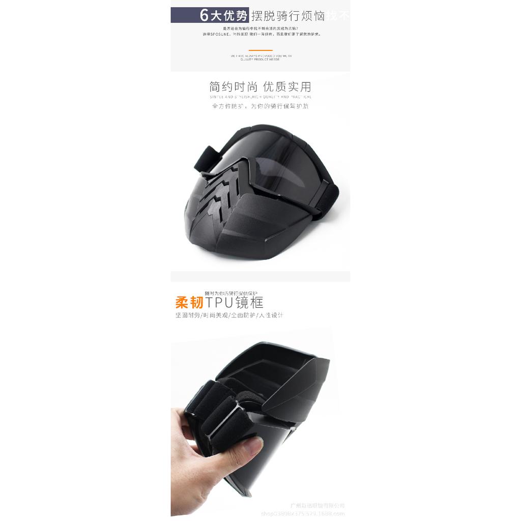 Face Mask, Goggles, Wind and Sand Protection Eyewear, Motorcycle Off-road Helmet, Glasses for Outdoor Sports
