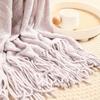 American-Style All-Season Wool Knitted Jacquard Throw Blanket