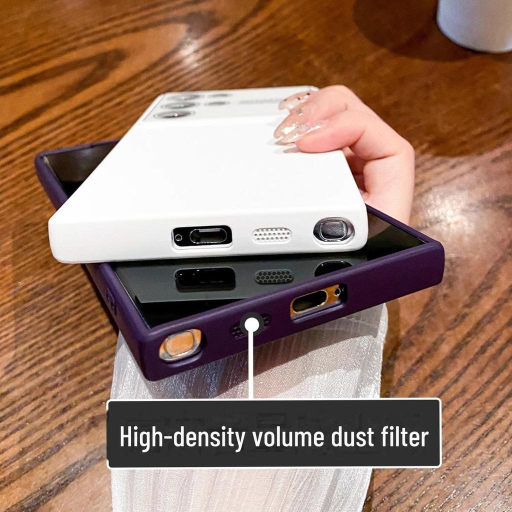 Liquid Silicone Case & Full Lens Film for Samsung S22/S23/S24 Ultra - Anti-Fall