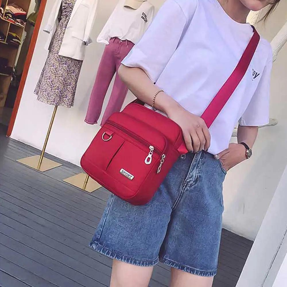 Mehrere Taschen Hohe Kapazität Damen Nylon Umhängetasche Cross Body Schultertasche Messenger Tasche Oxford Klappe Handtaschen