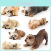 Realistic Pvc French Bulldog Figurine Adorable Sleeping Dog Statue Home Decor