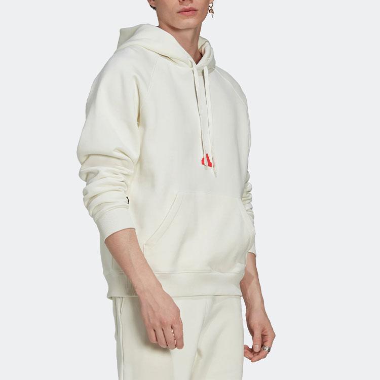 Adidas New Fleece Hoodie Casual Daily Sweatshirt Men Off-White HG2073