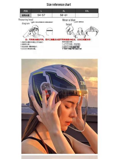 Three-Quarter Motorcycle Safety Helmet for Men & Women - Ideal for Cruising & Scooter Riding