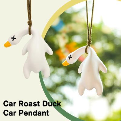 Swing Goose Car Pendant Funny Swing Duck Car Hanging Car Rear View Ornament Z0F8
