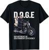 DOGE Department Of Government Efficiency Shiba Inu Dog Biker T-Shirt