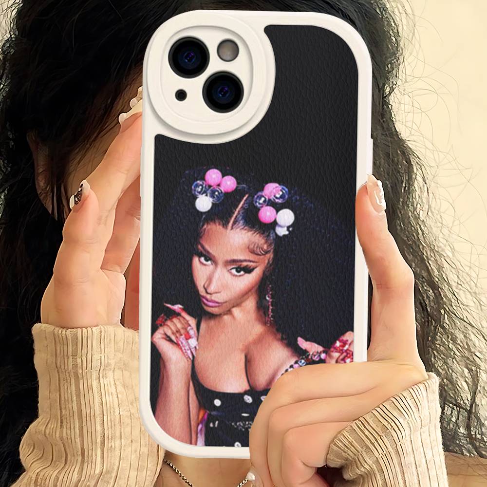 Nicki Minaj Rapper Phone Cover For IPhone 11 12 13 14 15 16 Pro Max Mini Plus Soft Leather Case