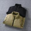 Men Plus Size Workwear Padded Vest Men Thick Warm Sleeveless Jackets Men Cotton‑Padded Outerwear Gilet Male Soild Color Waistcoat