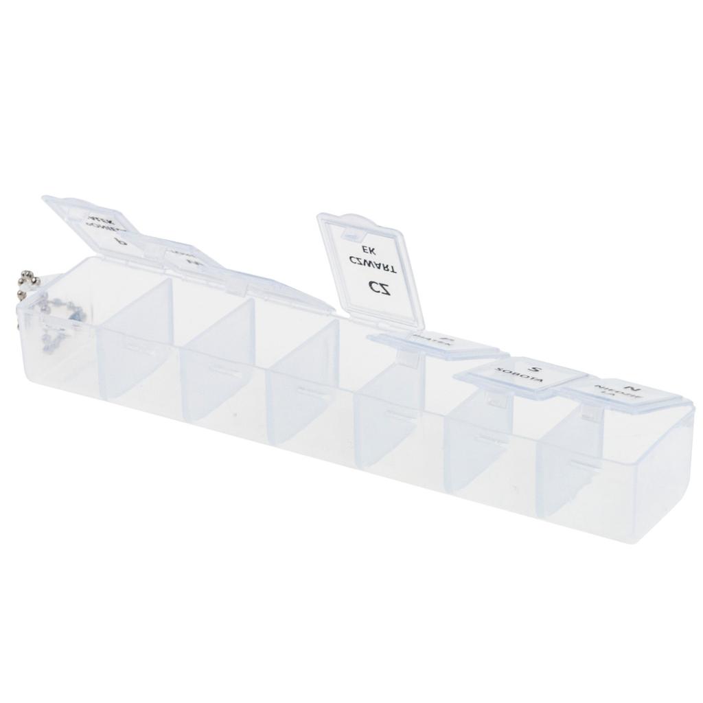 TG71402 Medication Case Tablets Organizer Box 7 Days a Week Day Night 14 Compartments