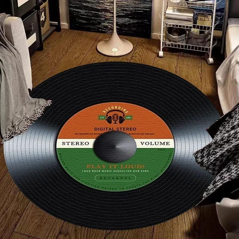 

Классическая Музыка Винил Круглый Ковер Гостиная Мягкий Ковер Нескользящий Коврик для Стула Домашний Декор Детская Комната Подарок 40X40cm