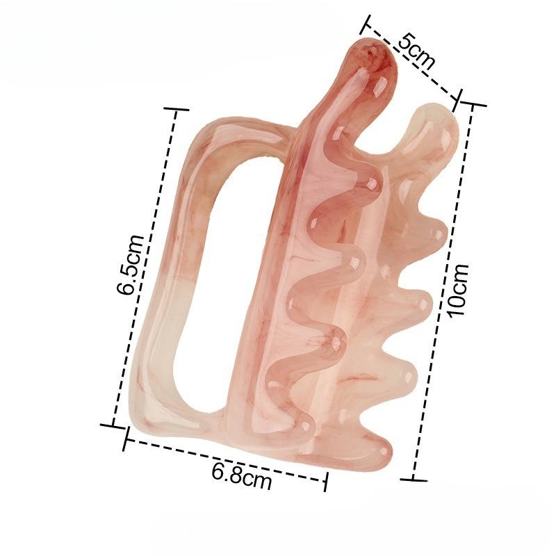 

Профессиональный инструмент для декомпрессионного массажа позвоночника, массажная палочка для акупрессуры, скребок для терапии Гуа Ша, массажер, растяжка для шеи и спины розовый
