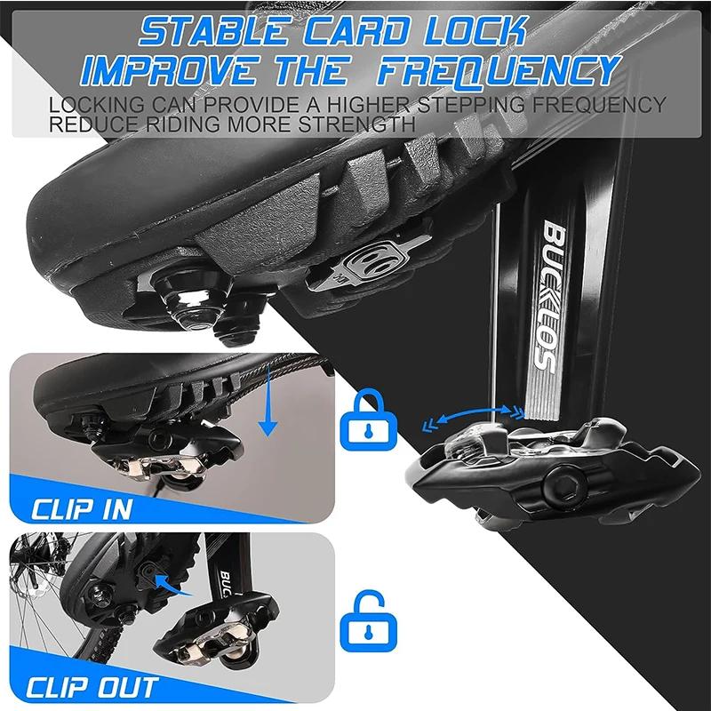 BUCKLOS M8020 M9120 Pedal Aluminum Alloy MTB Clipless Pedals For SPD System Self-locking Mountain Bike Pedal for Shimano