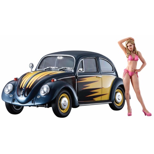 Hasegawa 1/24 Scale Volkswagen Beetle (1966) Car Look with Girls Figure Plastic Model SP445