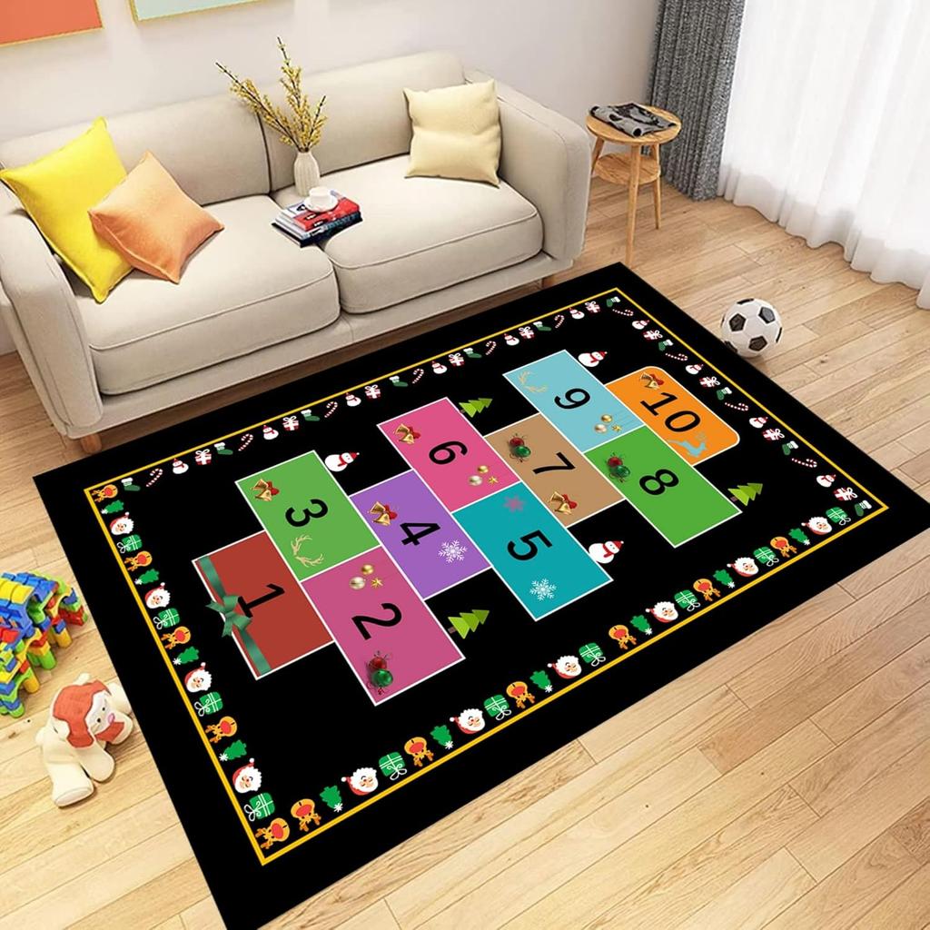 Fußballplatz Spielbereich Teppich Fußballrand Teppich Dekorative Waschbare Bodenmatte für Kinderspielbereich & Spielzimmer